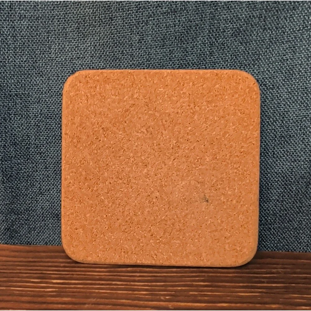Christmas Tree Cork Back Coaster Holiday Decor Single